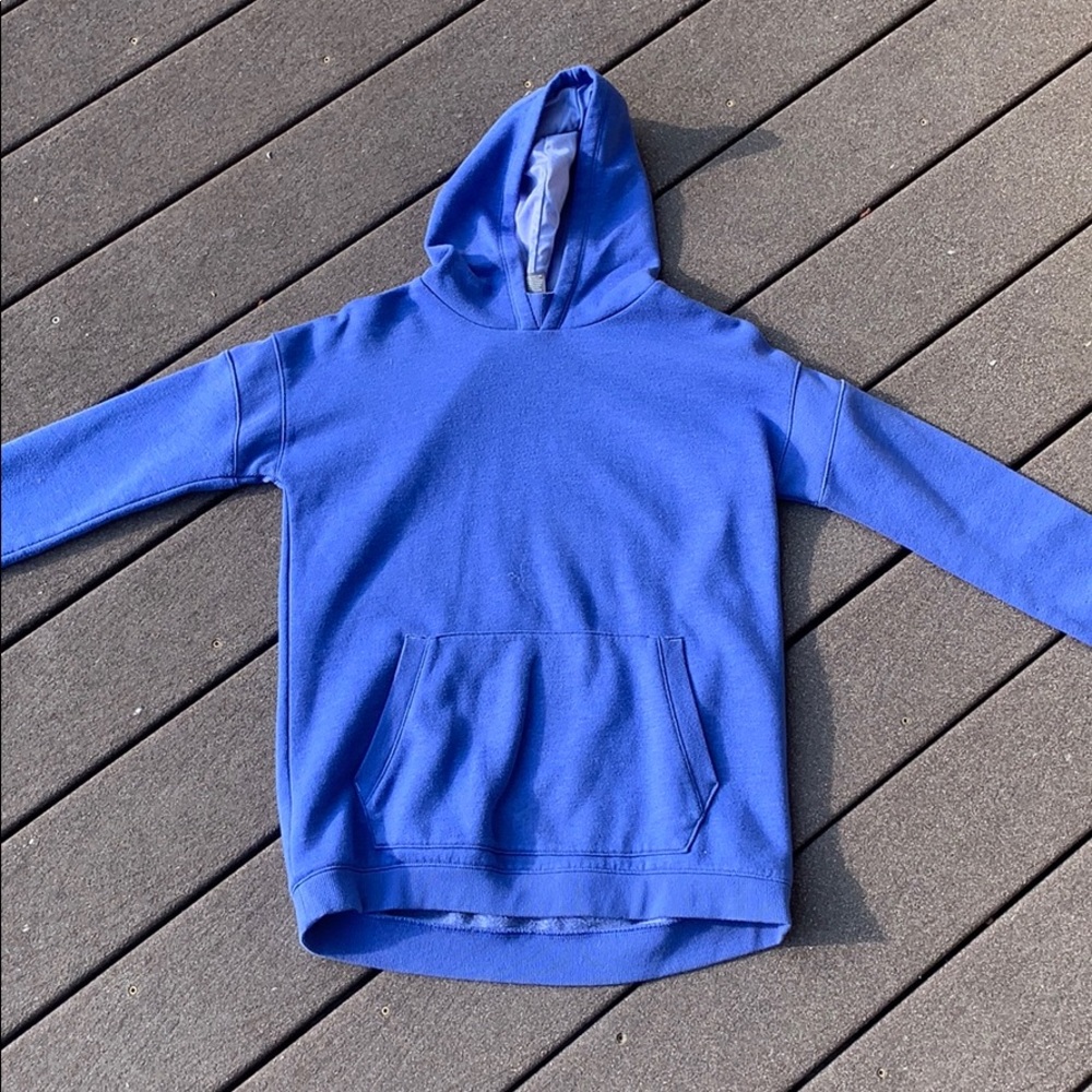 light blue/purple Champion youth hoodie